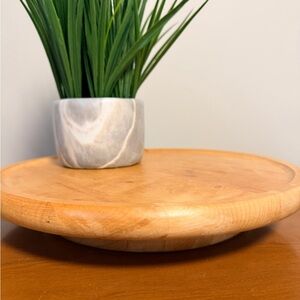 Round Wooden Lazy Susan vintage